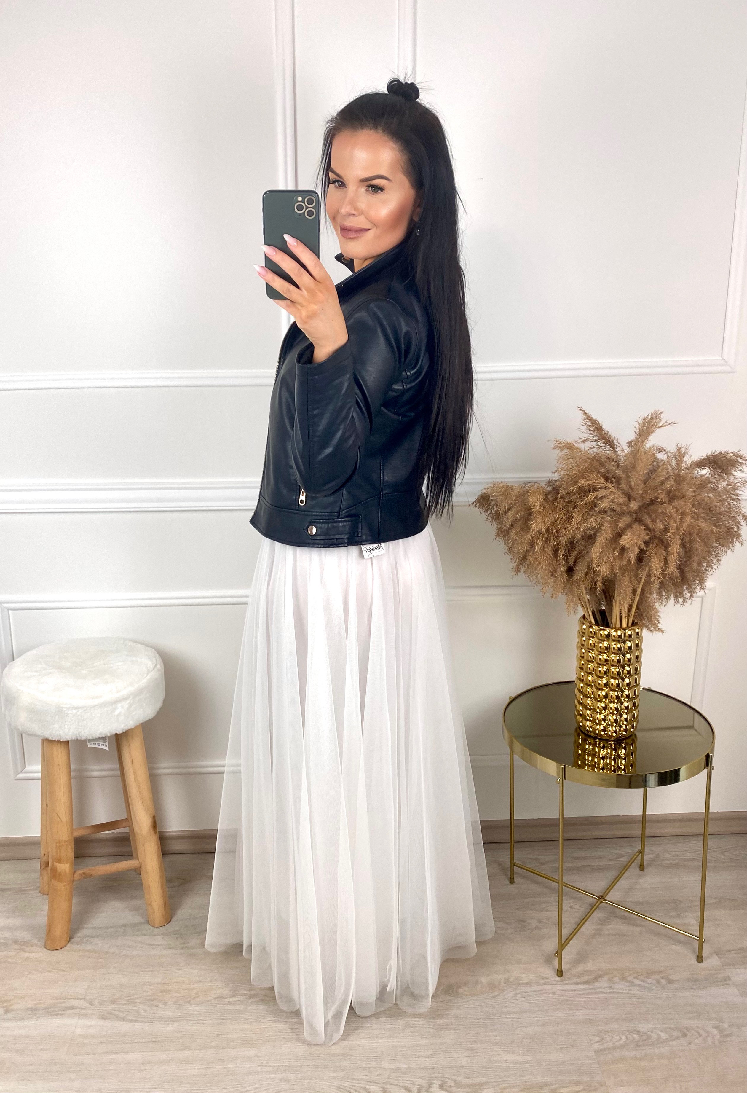 Tylová sukně Joela/bílé