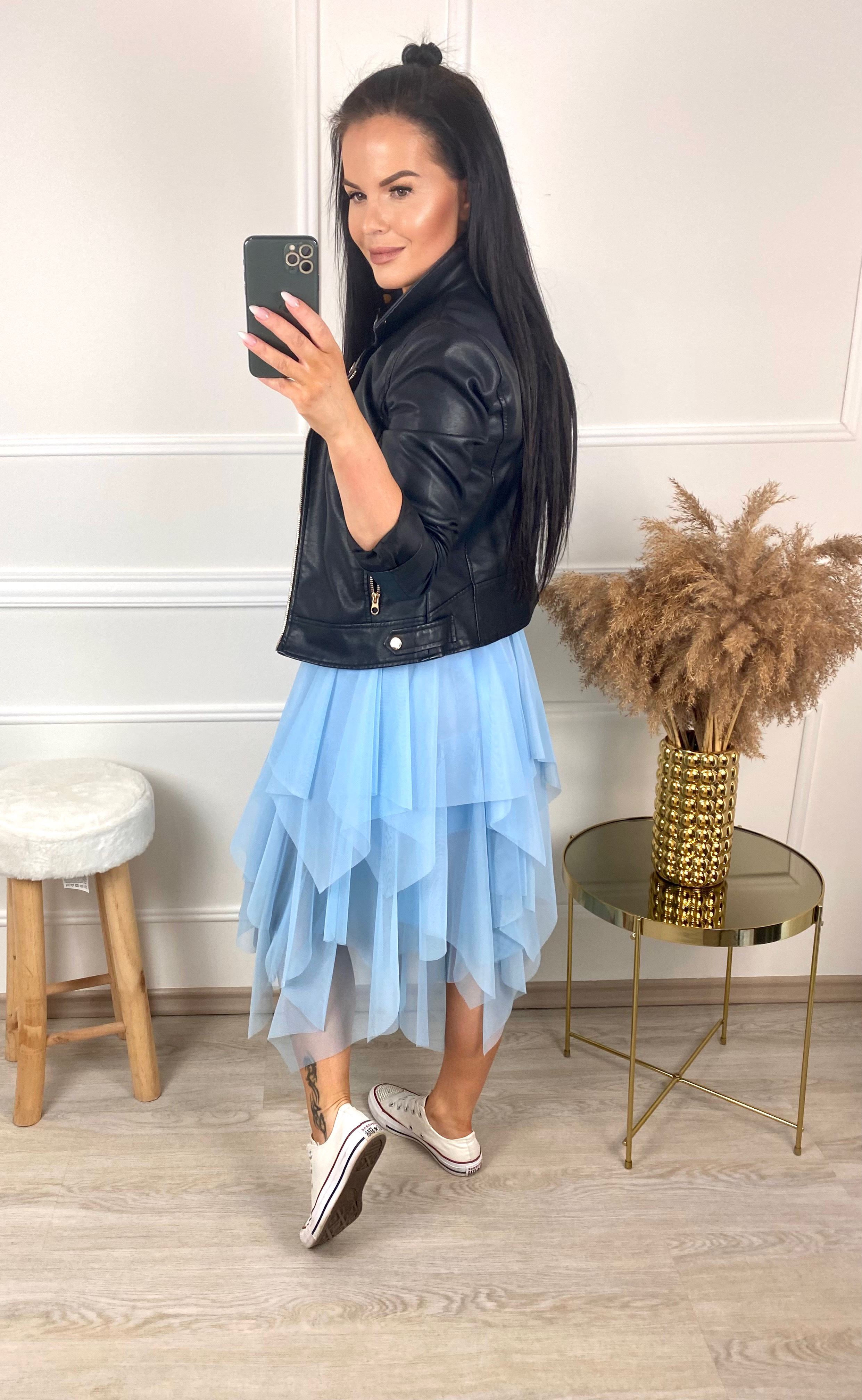 Tylová sukně Secret/modré