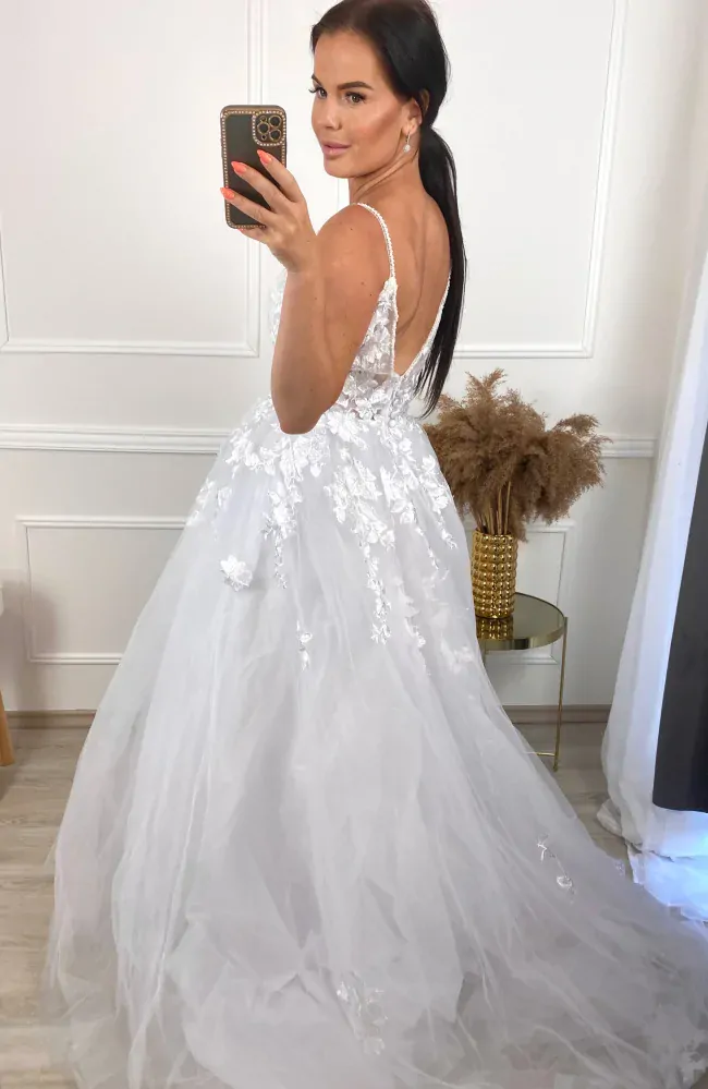 Svatební šaty 22 Evelin Bílé 38