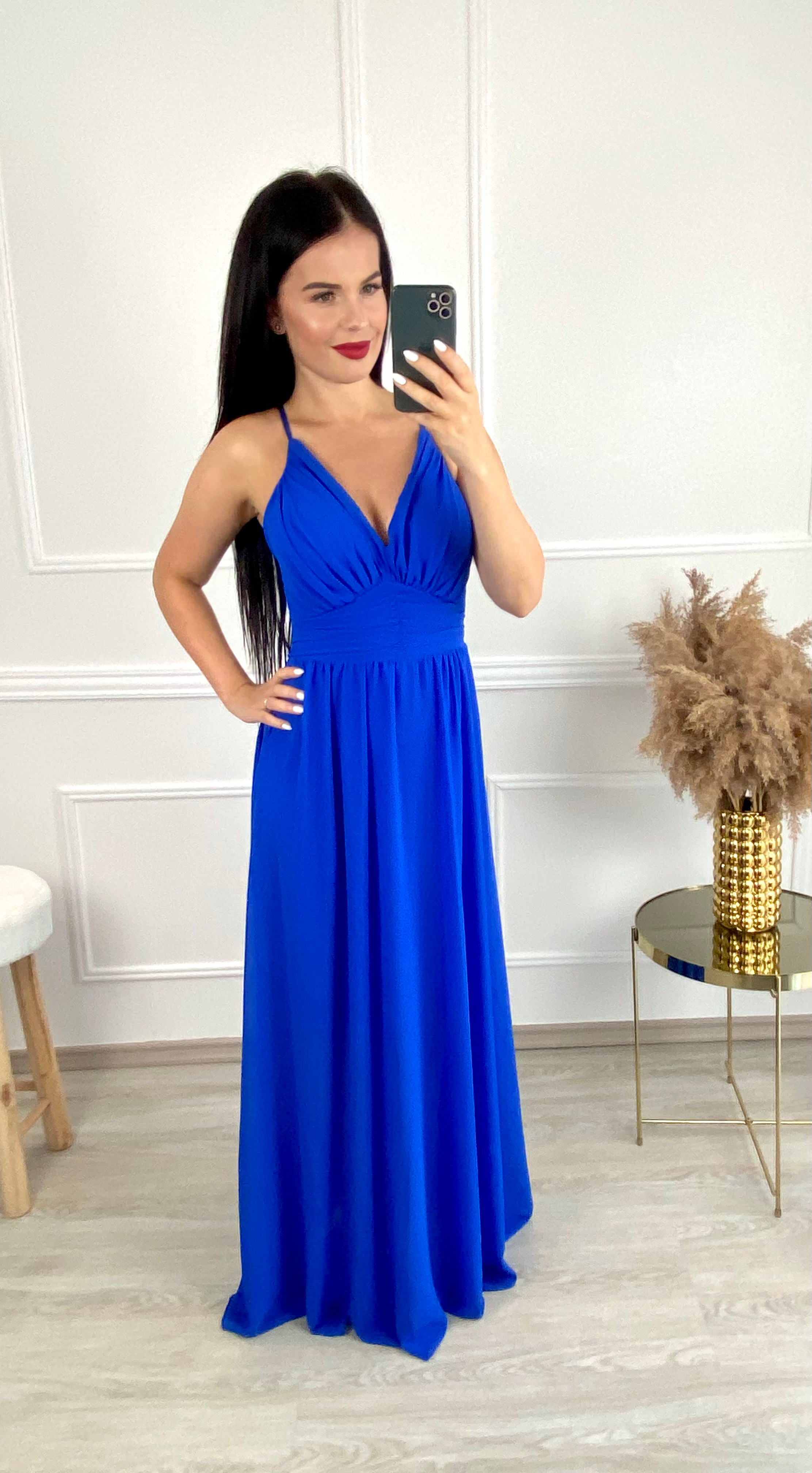 Dlouhé šaty Tiffany/modré