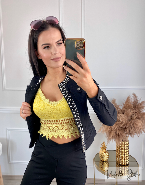 Crop top Silvie/žlutý