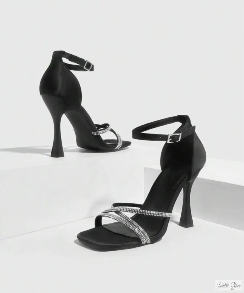 Společenské sandále černé