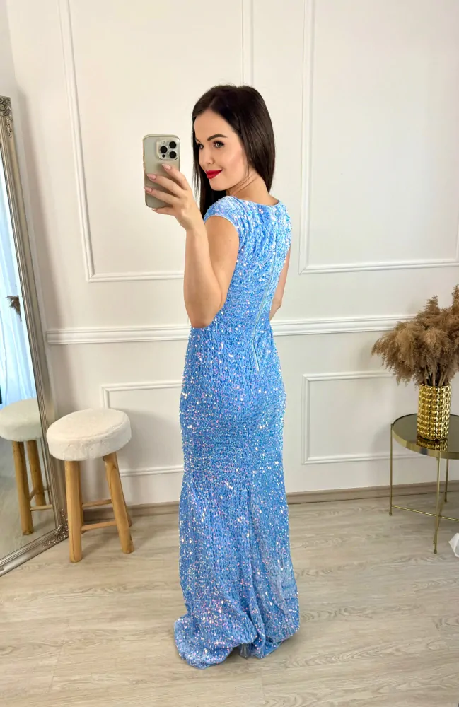 Flitrové šaty Bluesky/modré