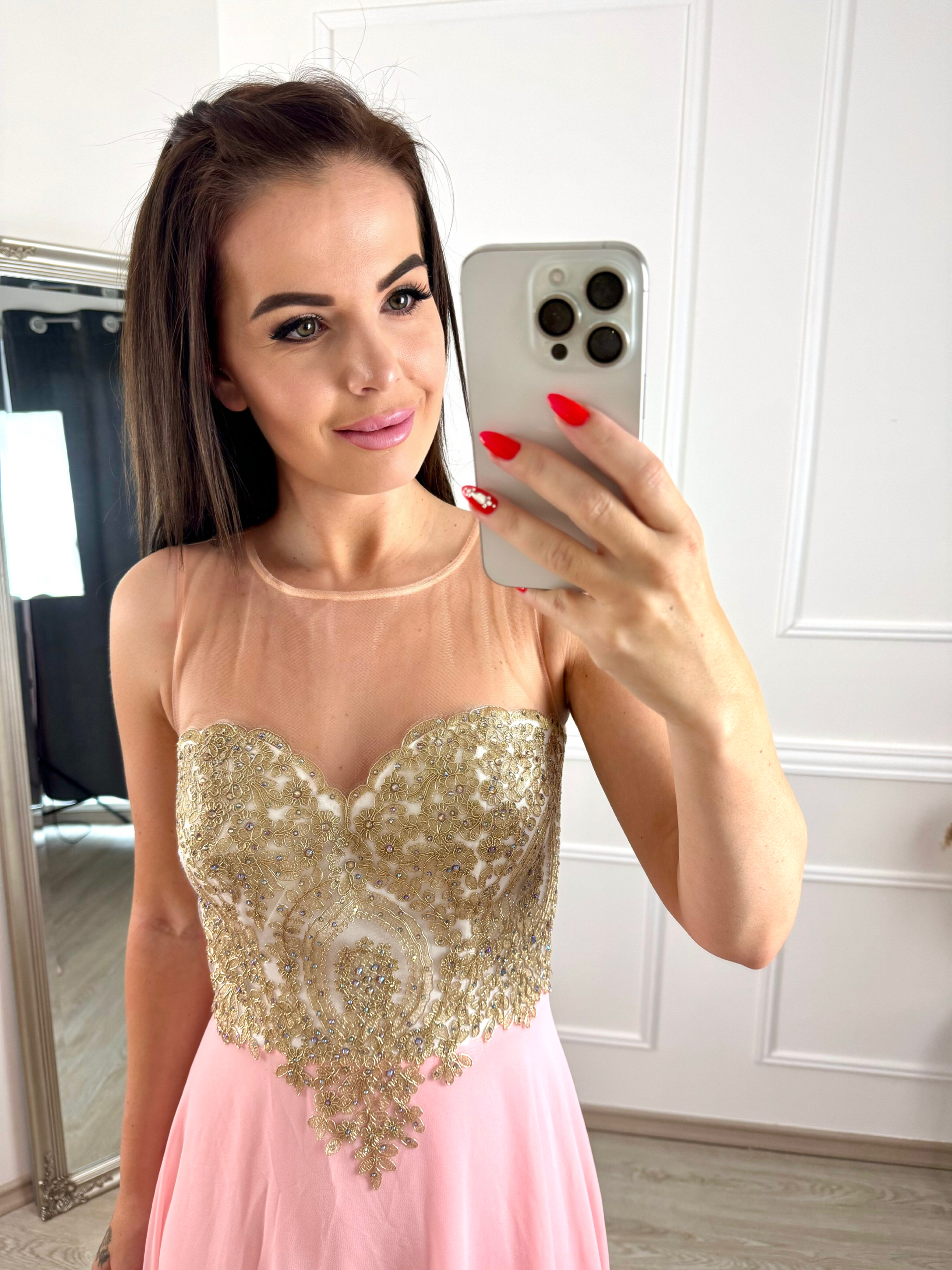 Plesové šaty Minera/světle růžové 32