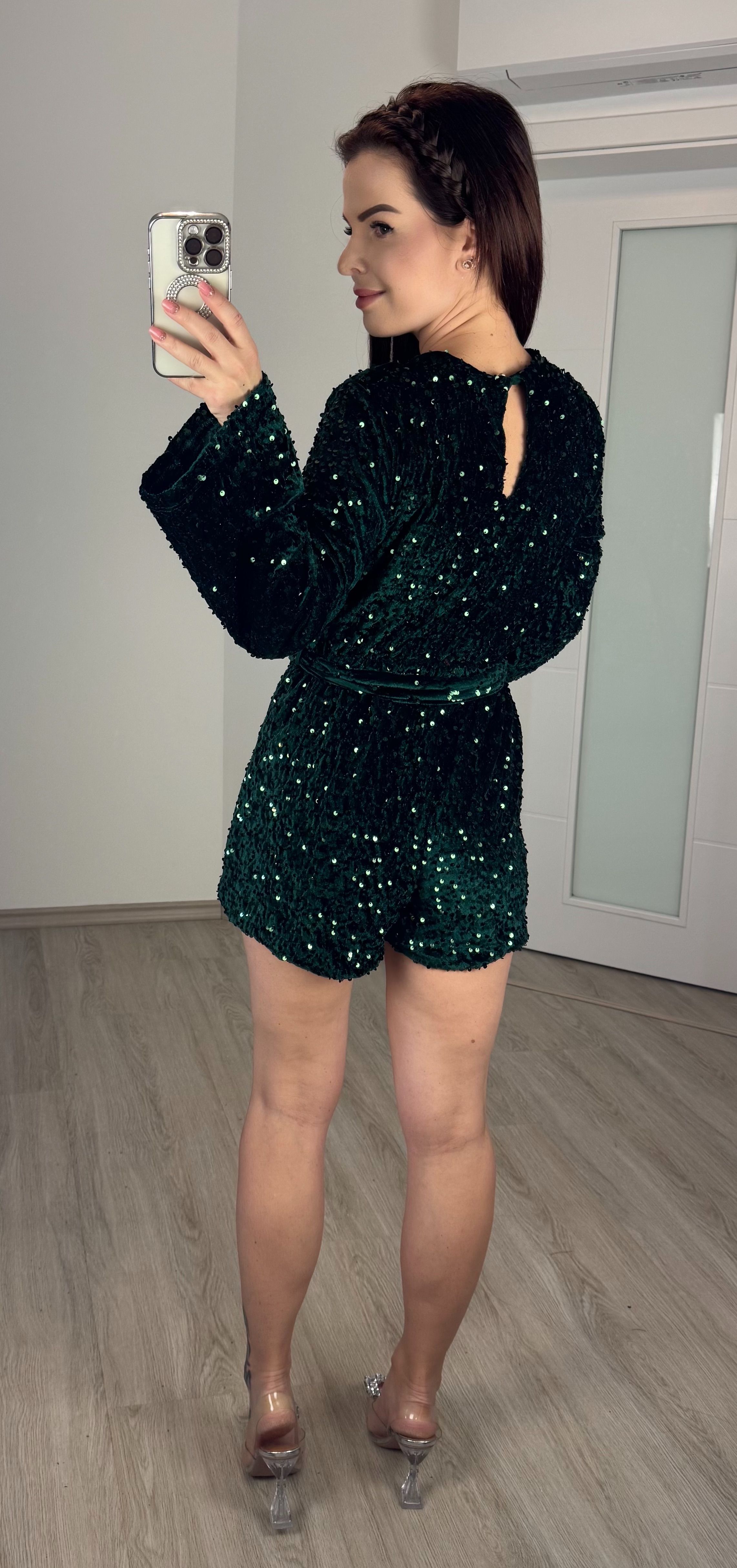 Flitrovaný overal/zelený