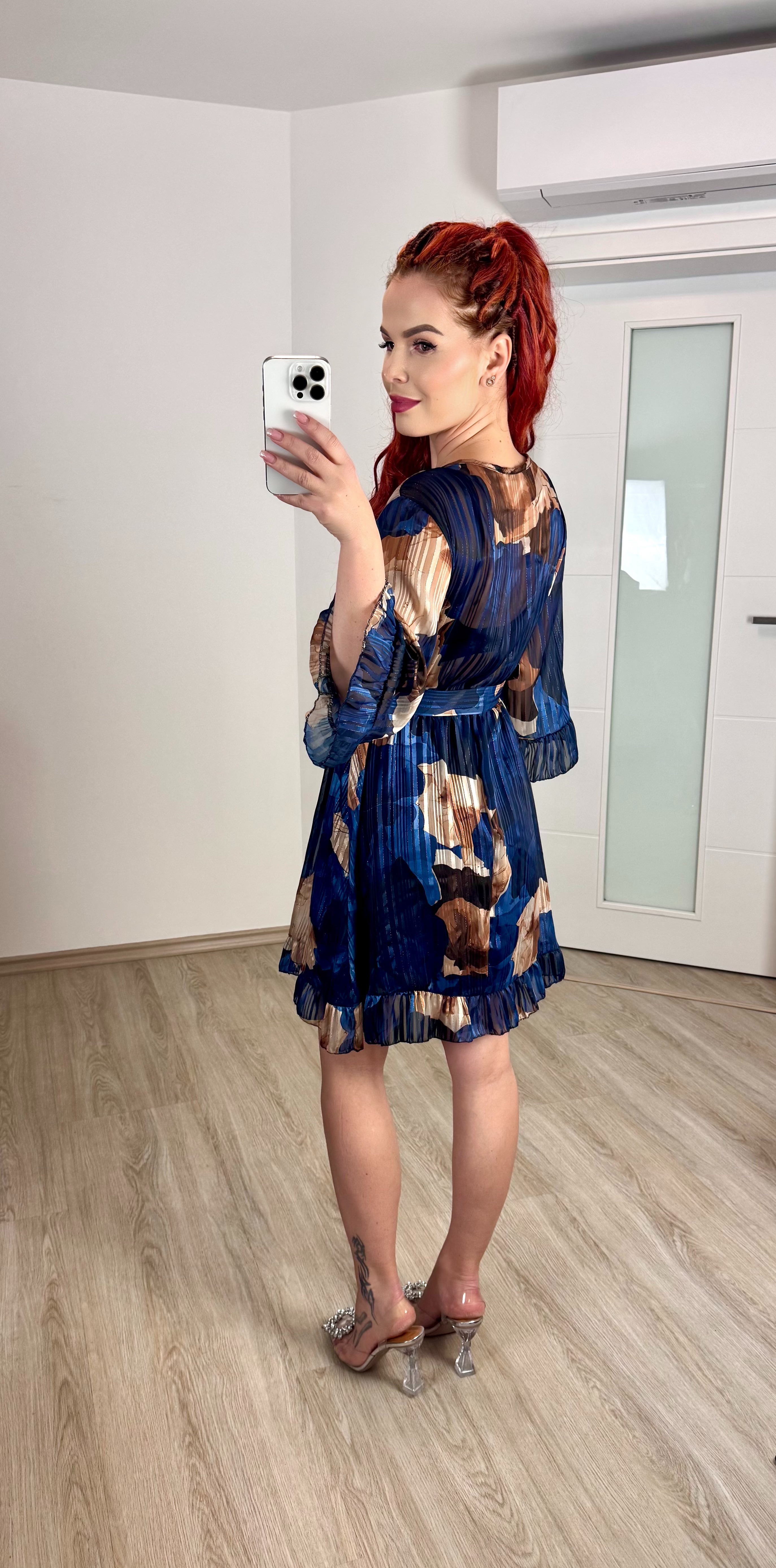 Šifonové šaty/ modré