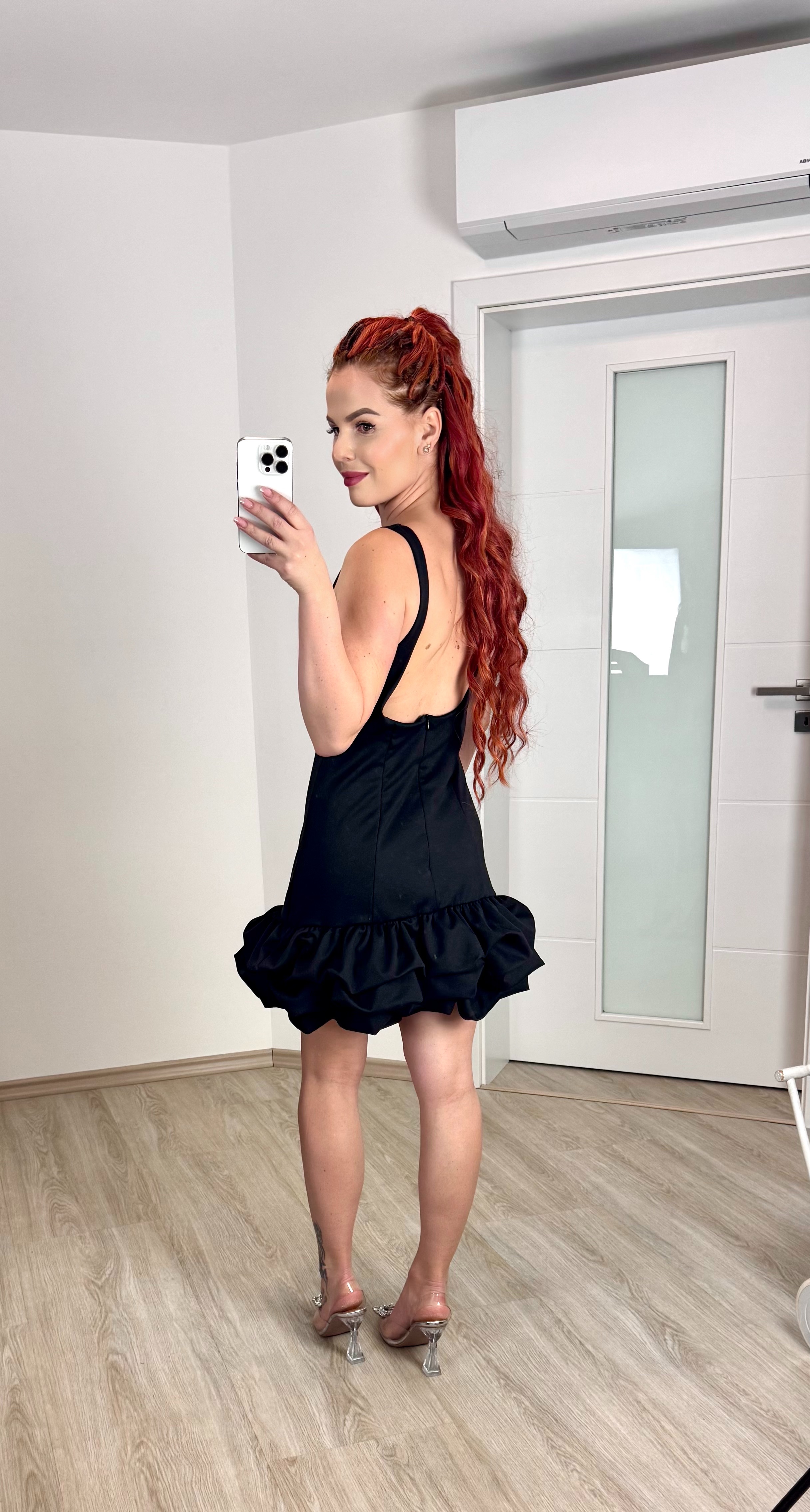 Bavlněné šaty s kraťásky/ černé