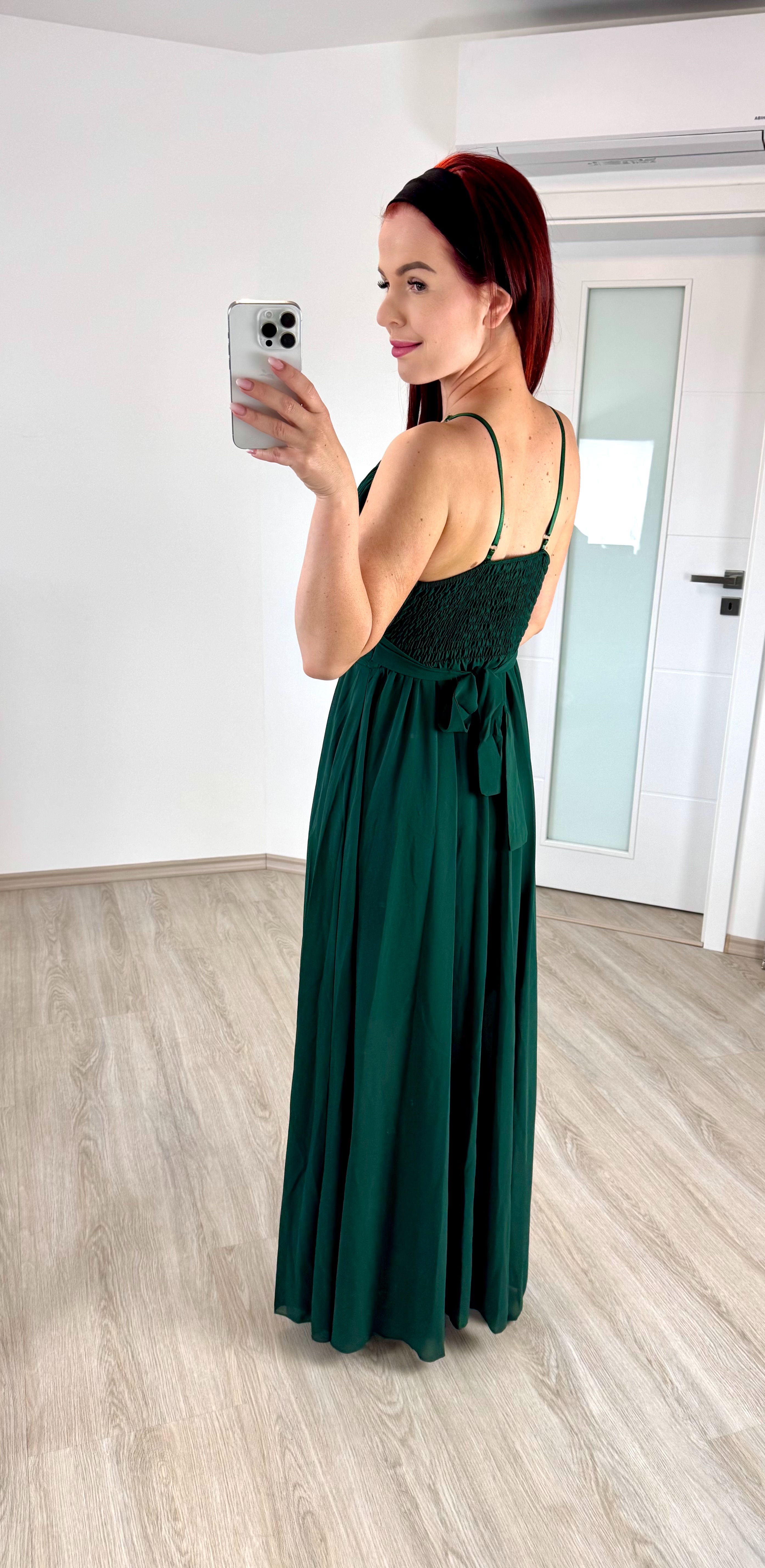 Dlouhé šaty Tiffany/ smaragdové
