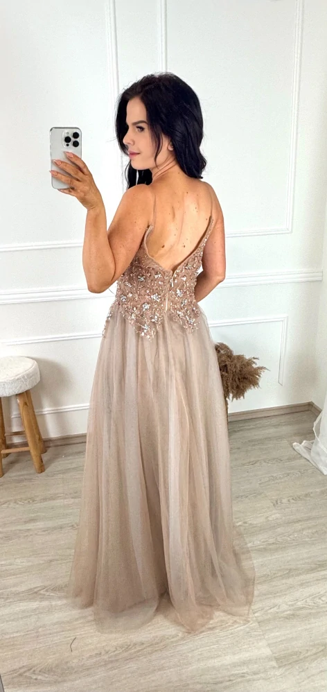 Plesové šaty Blair/ champagne 36