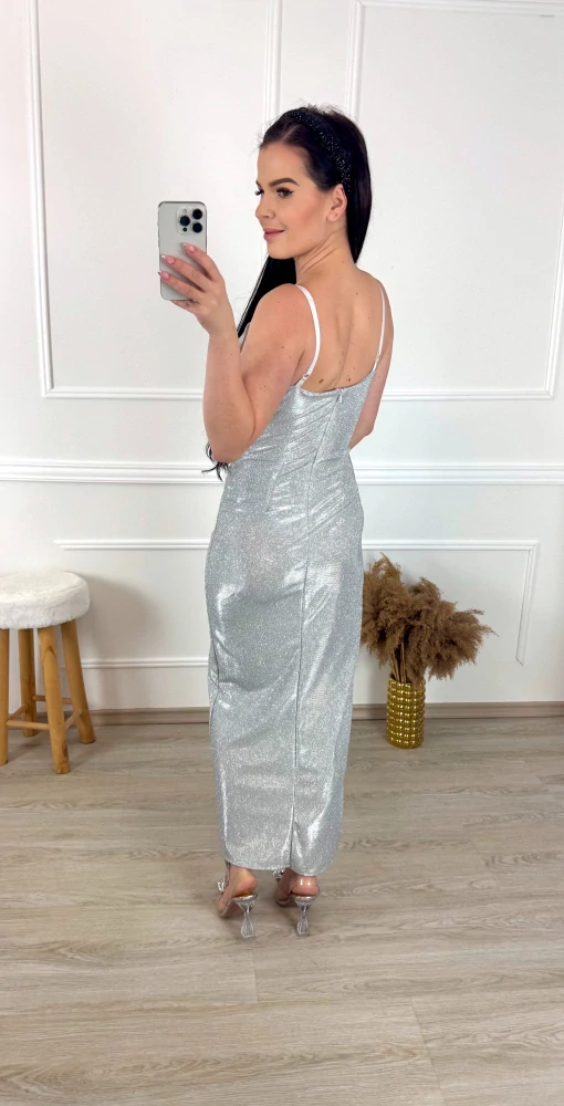 Třpytivé šaty Mac/ stříbrné