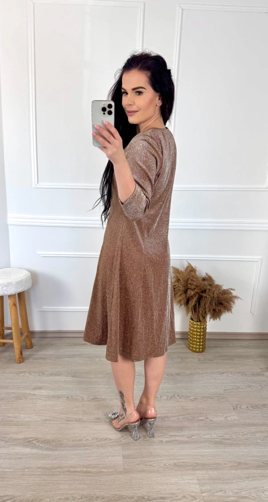 Třpytivé společenské šaty/ zlaté 