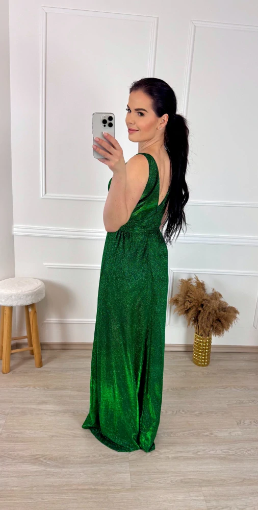 Třpytivé šaty Samantha/ zelené  