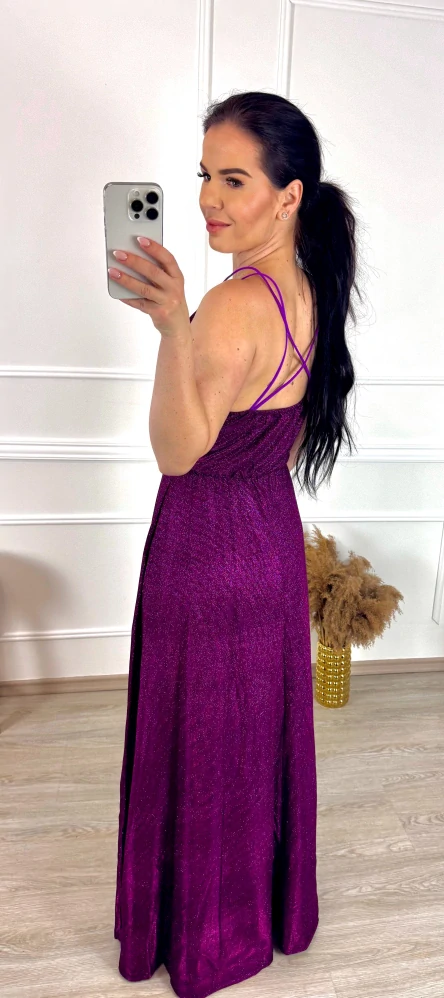 Třpytivé šaty Weris/ fialové 