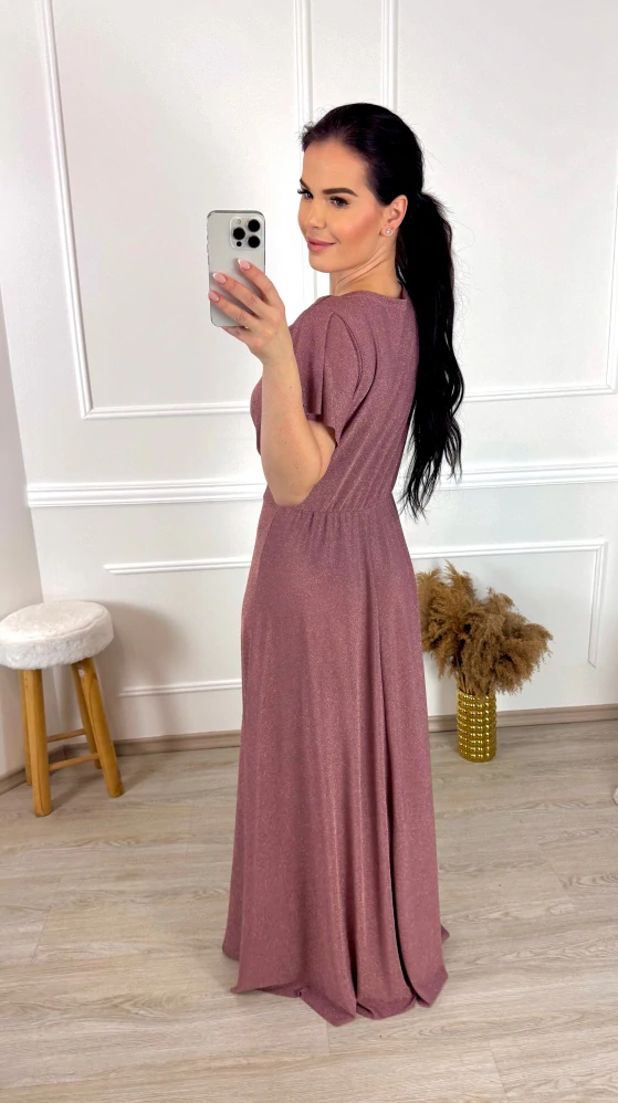 třyptivé šaty Bernie /starorůžové