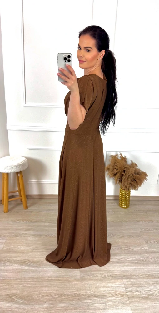 třyptivé šaty Bernie /hnědé