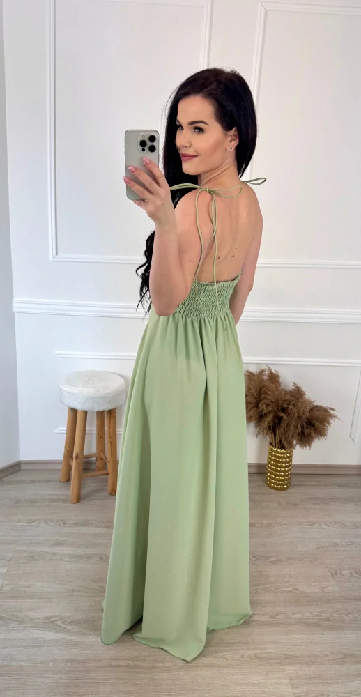 Saténové šaty Zora/ sage 