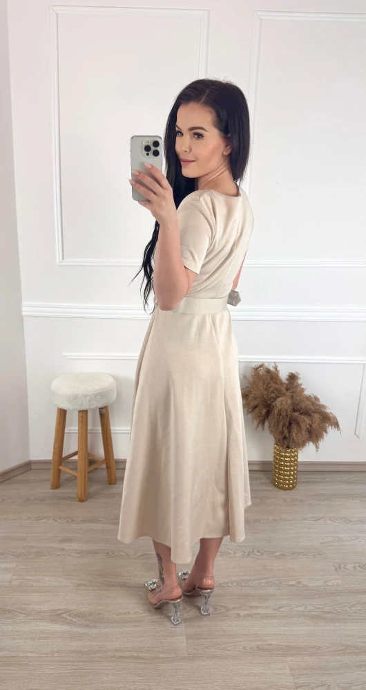 Bavlněné šaty Elis/ béžová 