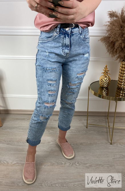 Džíny trhané boyfriend Core