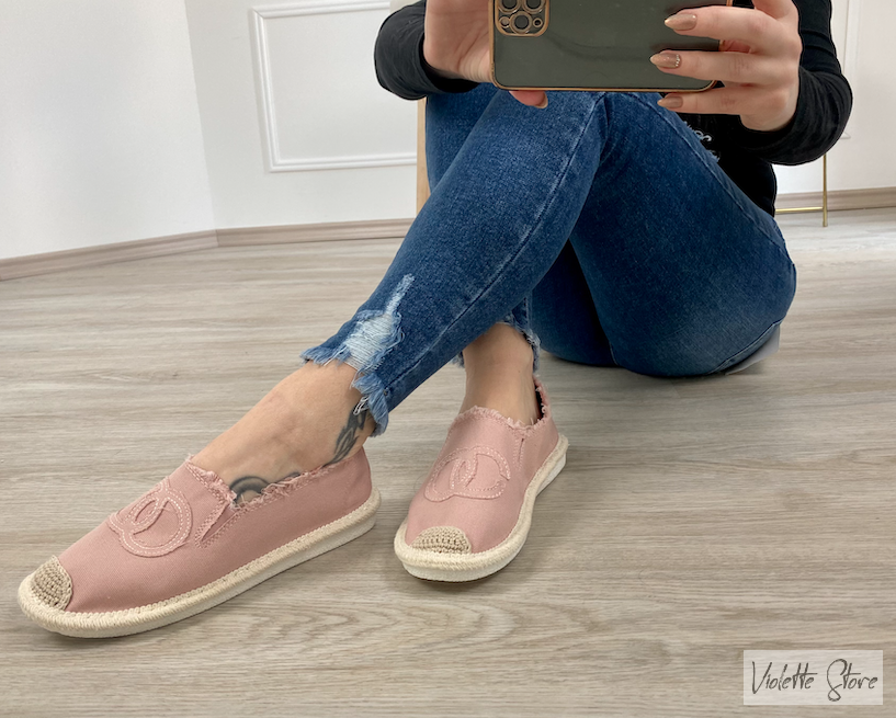 Espadrilky "Chanel" růžové