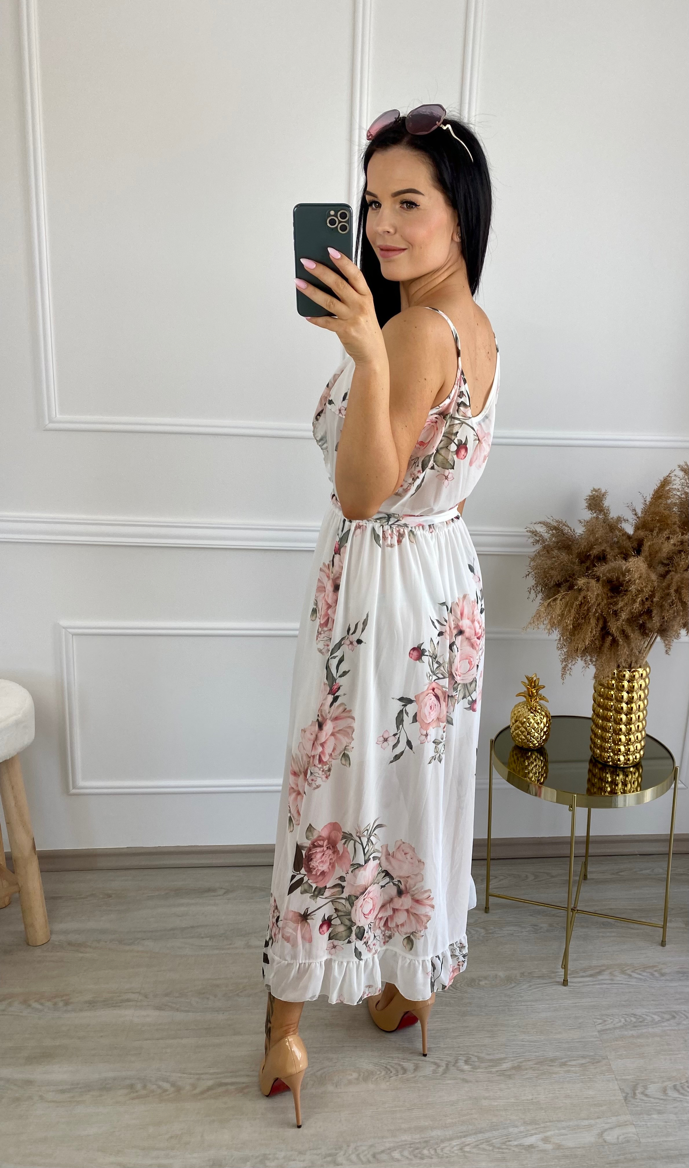 Šifónové šaty Cherity/bílé