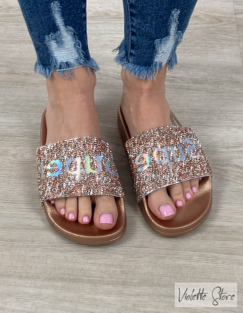Pantofle SUPER / gold