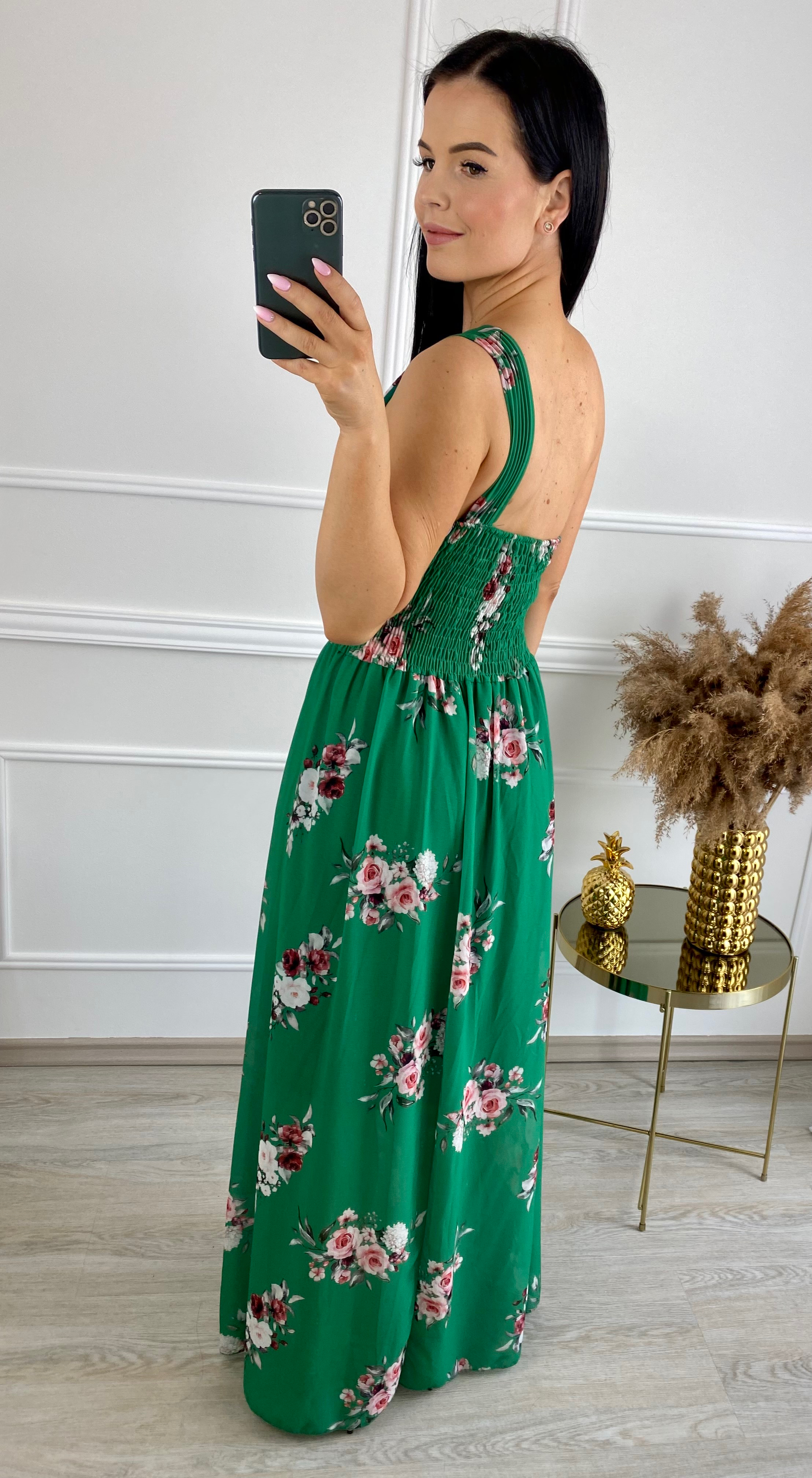 Dlouhé šaty Athene/zelené