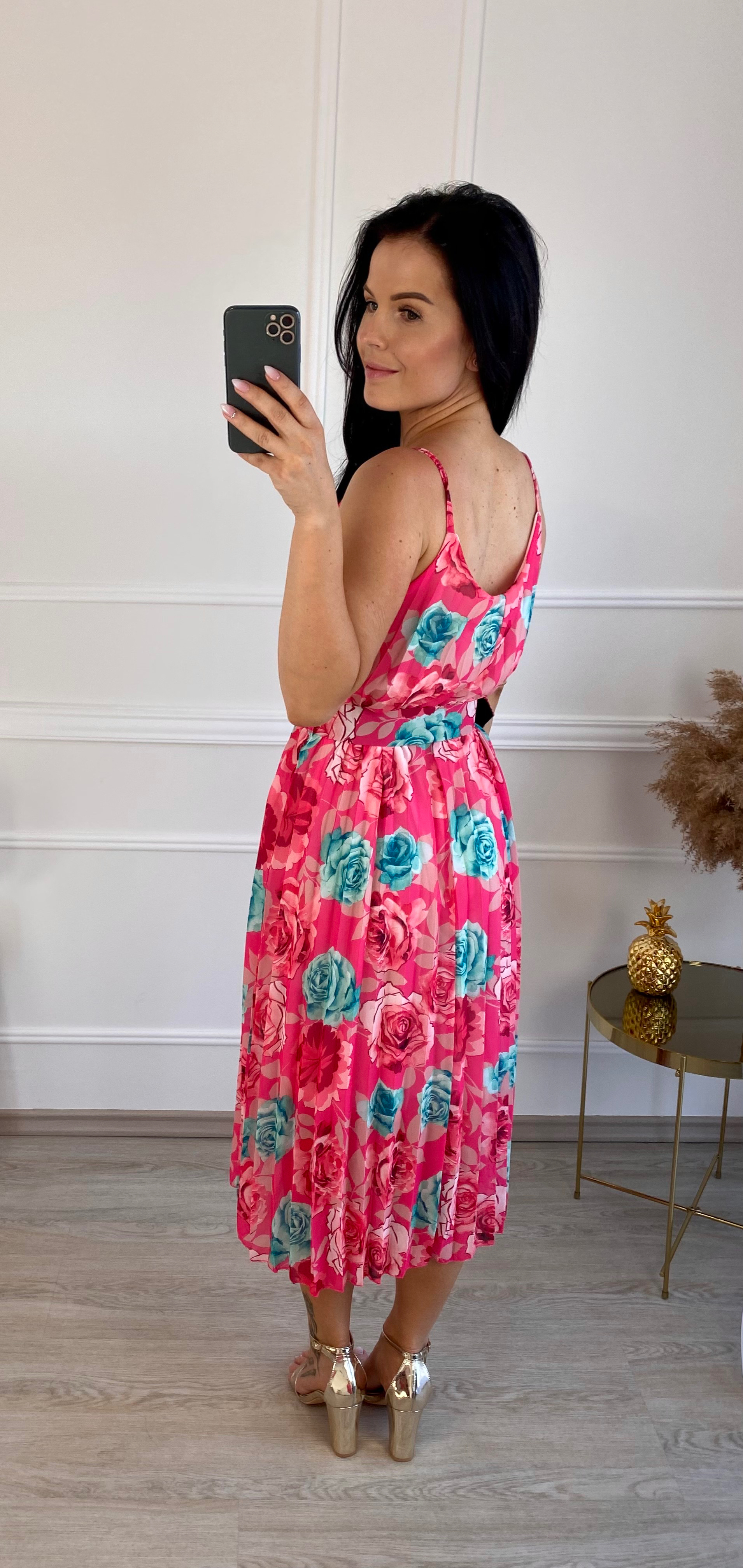 Plisované šaty Estel/fuchsiové