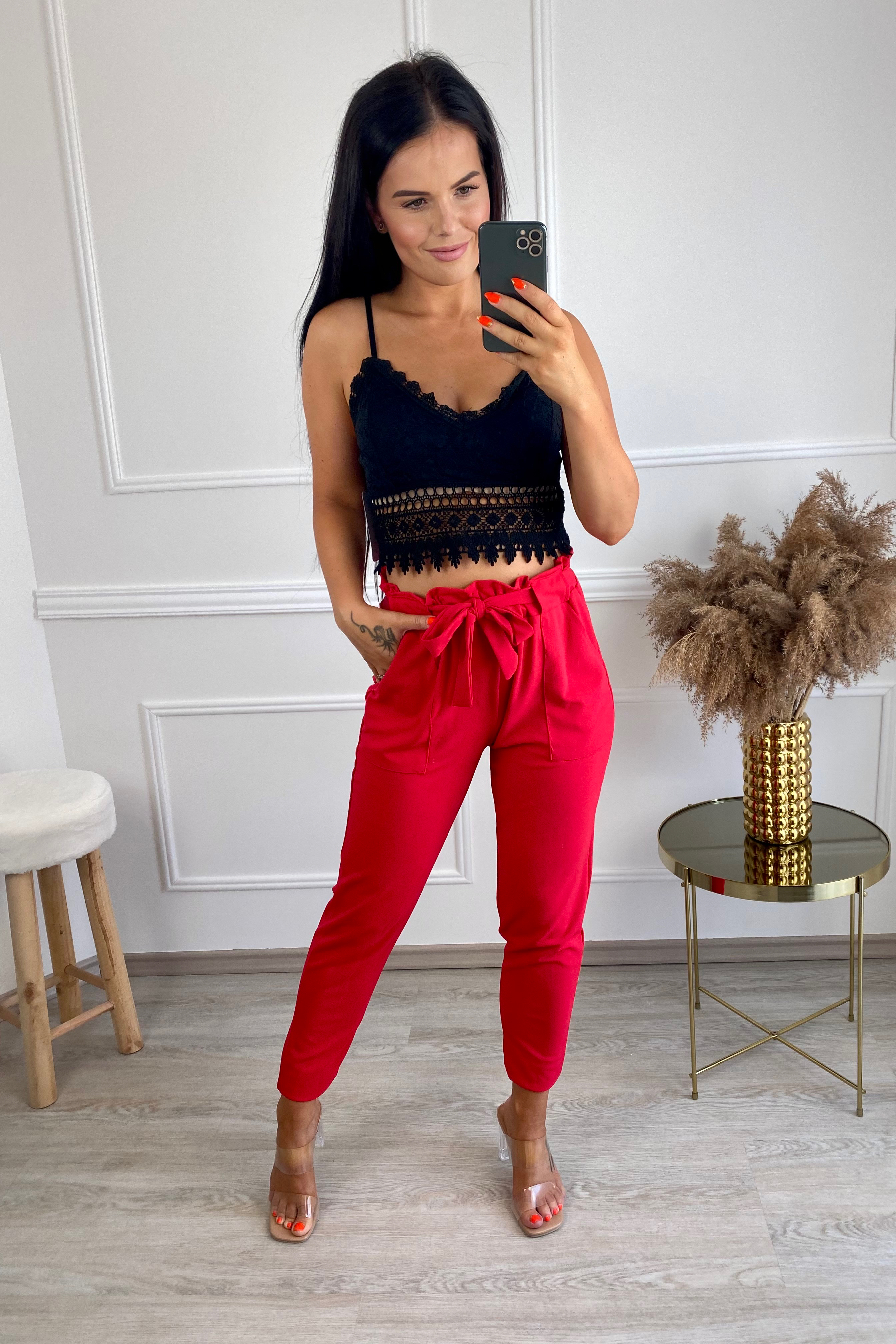 Kalhoty Wind/červené