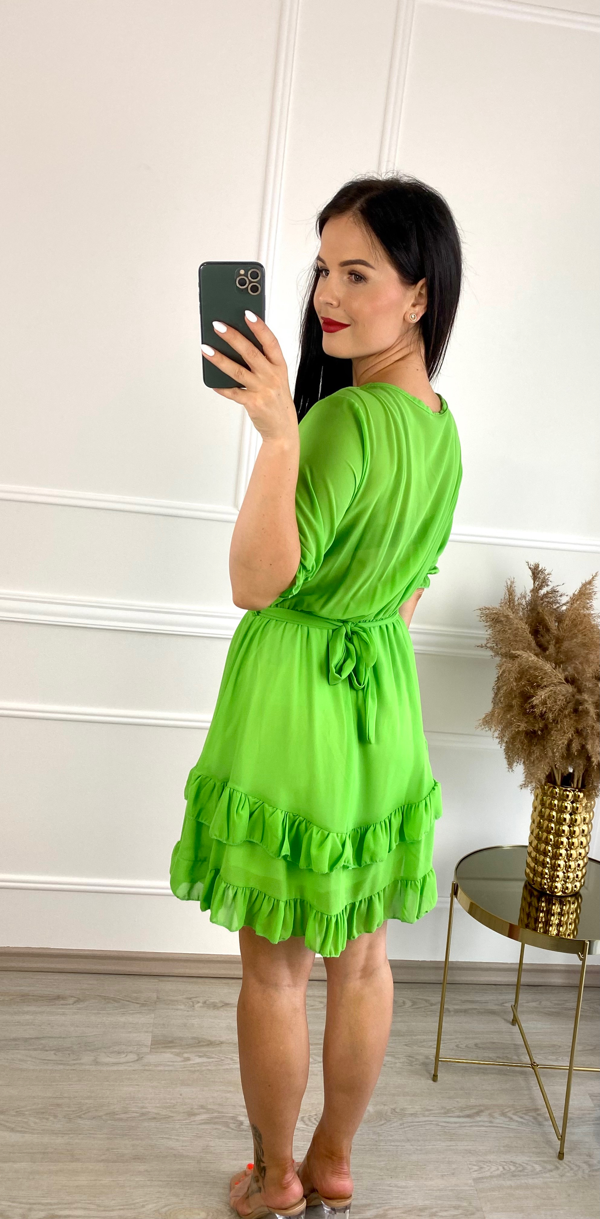 Šifónové šaty Francin/zelené