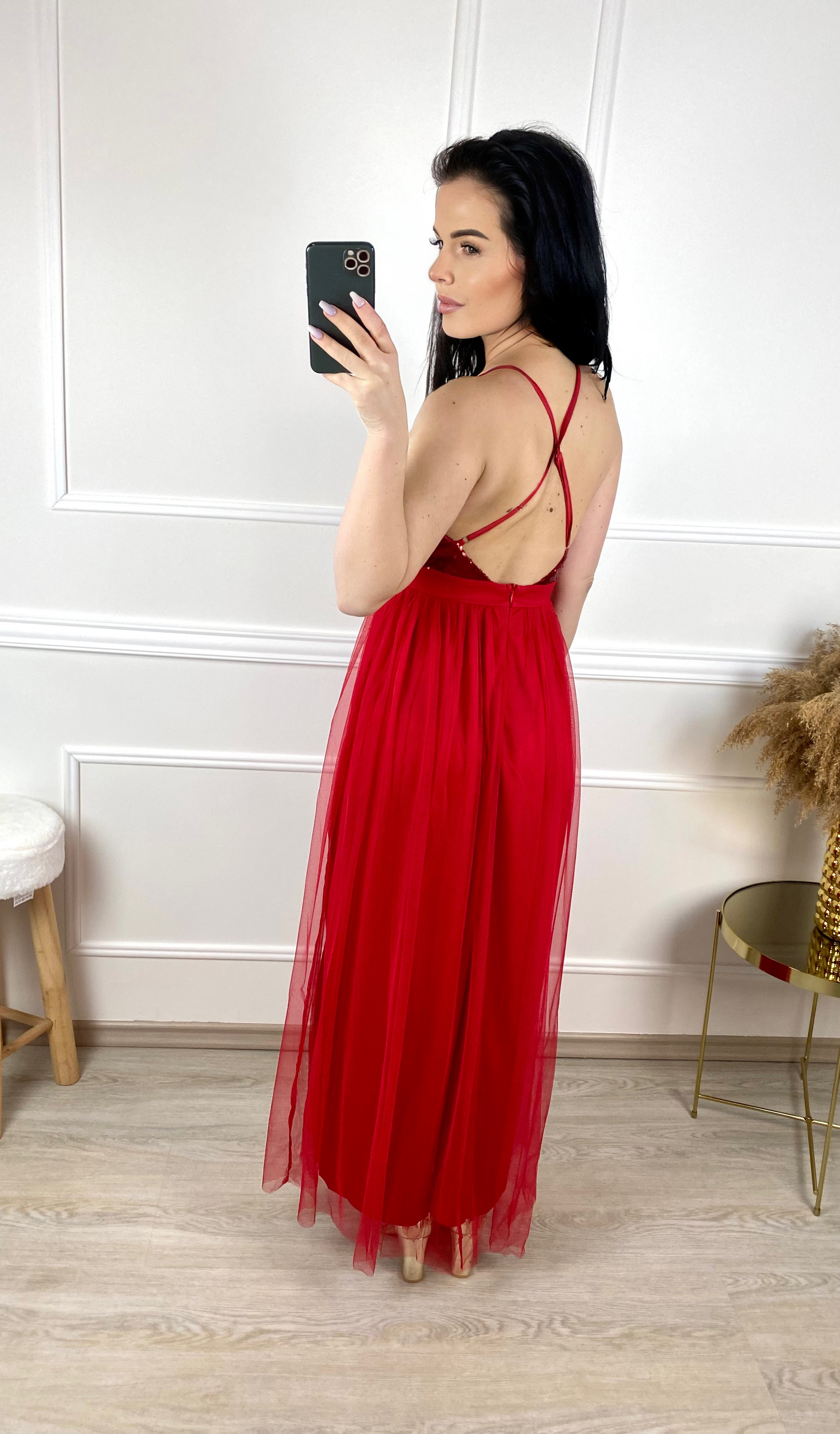 Šifónové šaty Chantal/red