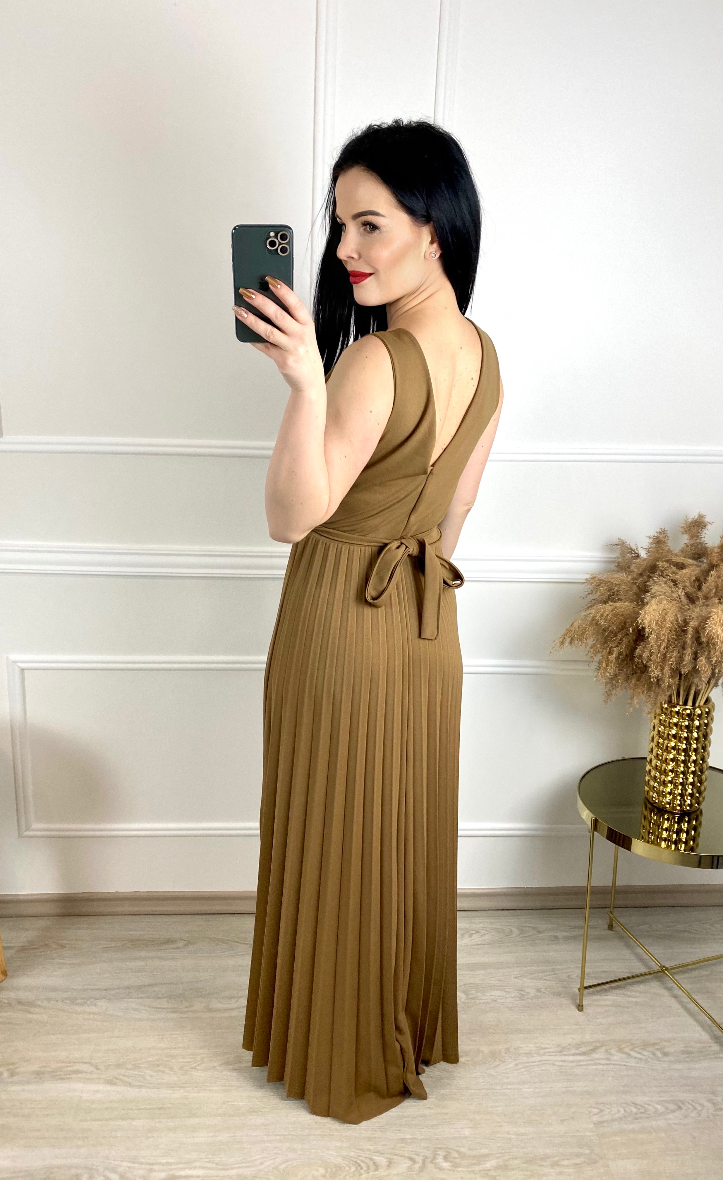 Dlouhé šaty Sára/hnědé