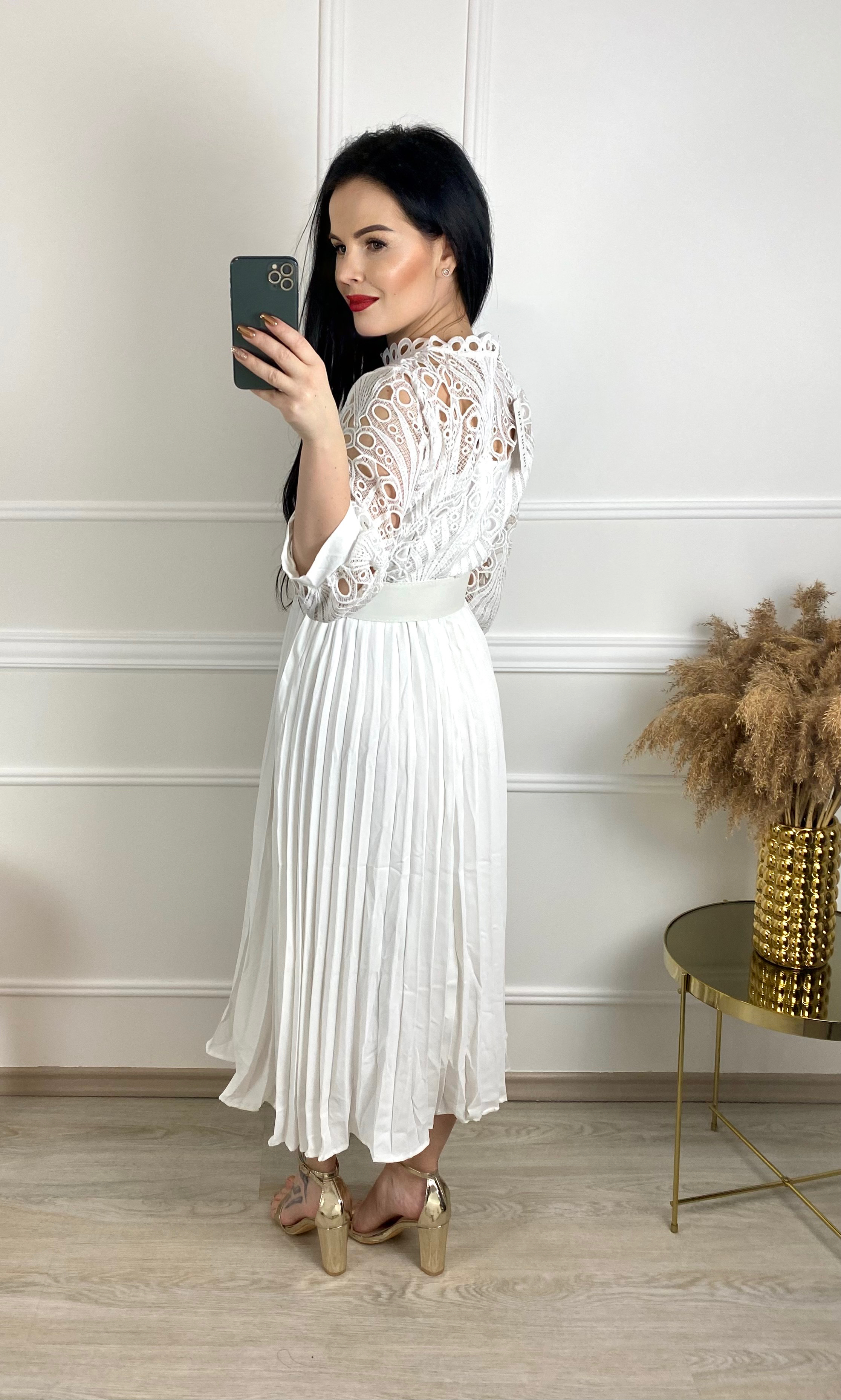 Krajkované šaty Ingrid/bílé