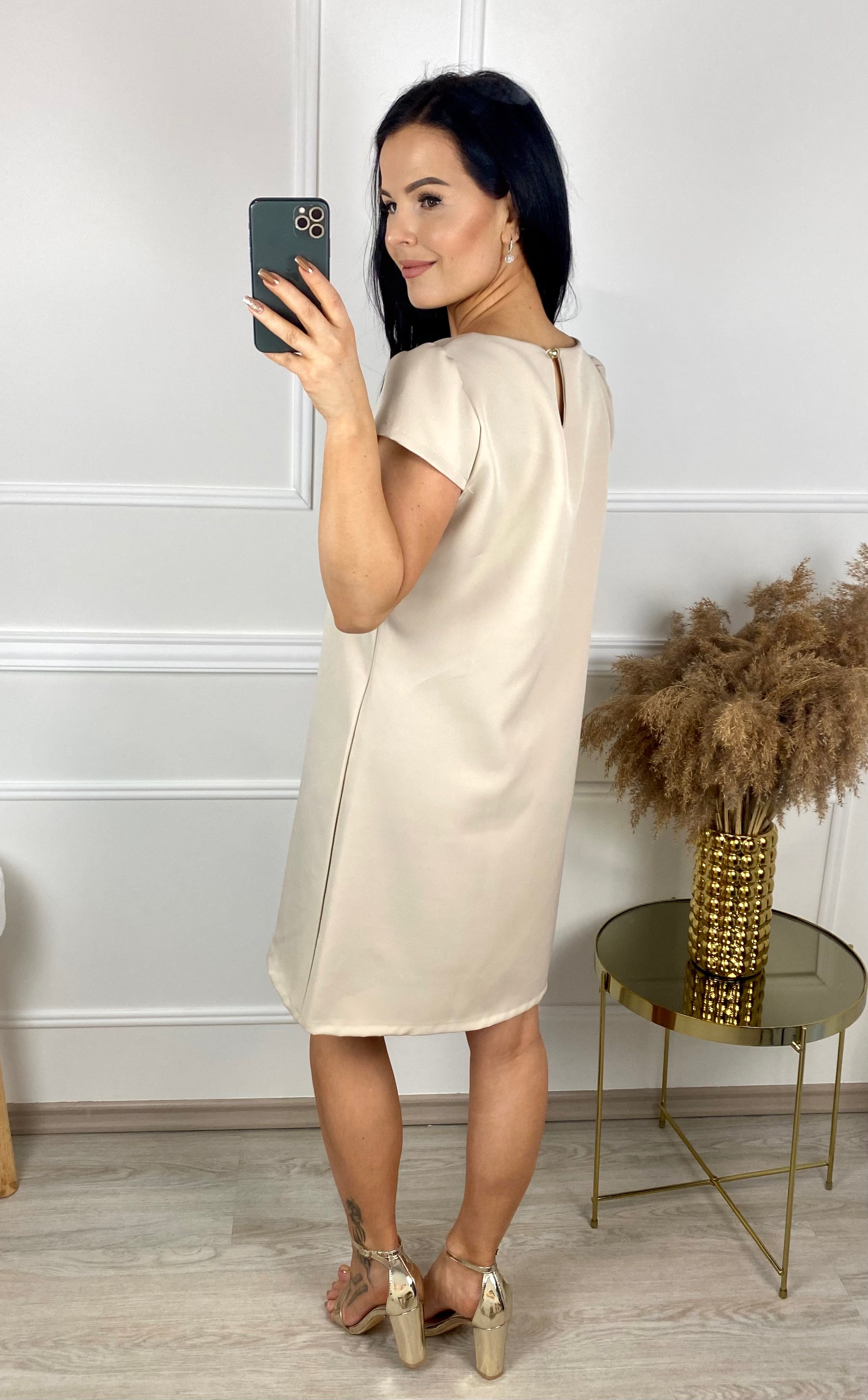 Vzdušné šaty Lake/béžové