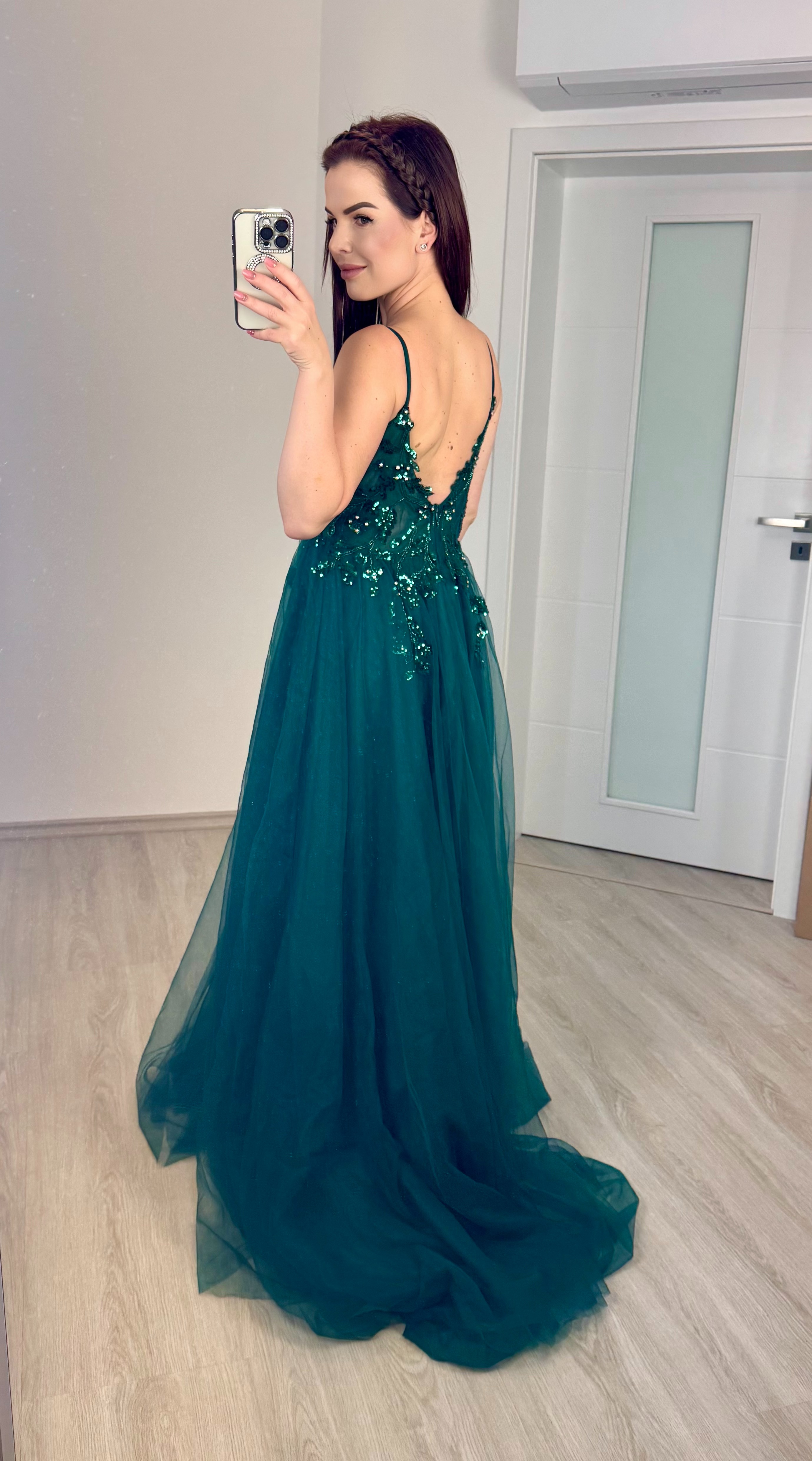 Plesové šaty Blair/ smaragdové 32