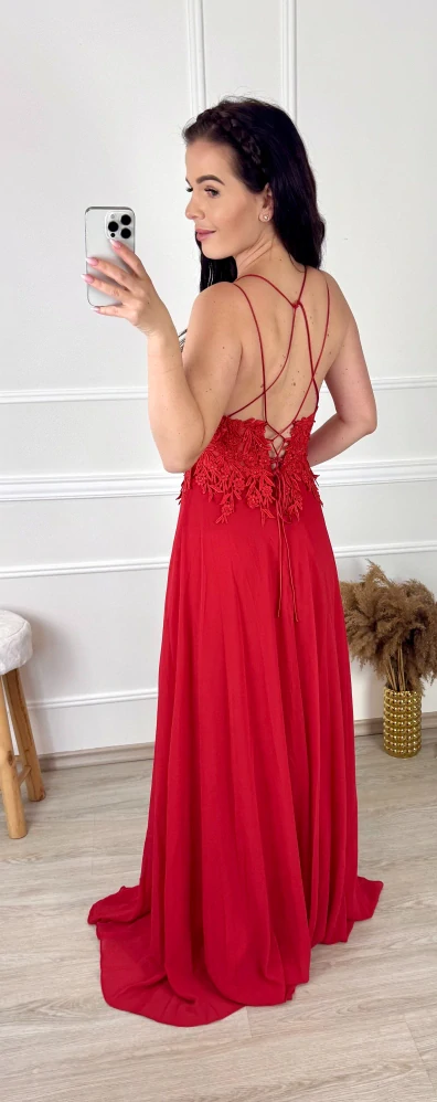 Šifónové šaty Klaire / červené S/M