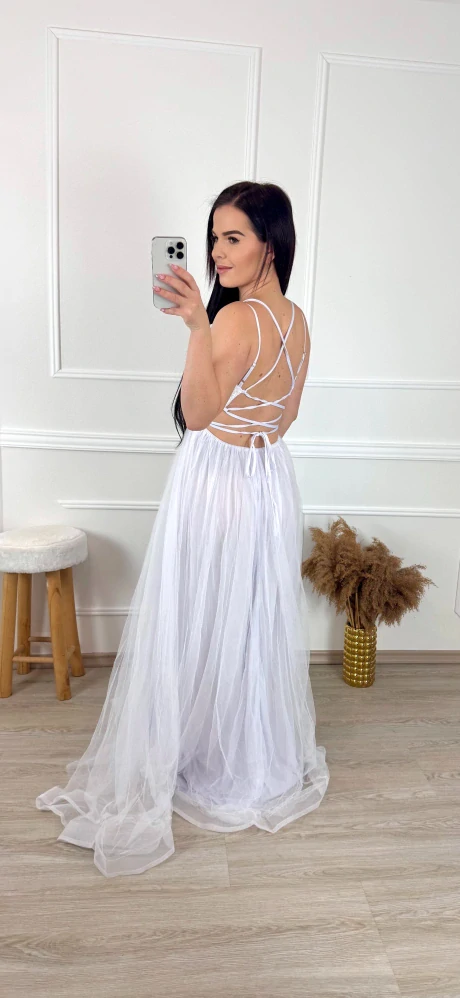 Tylové šaty s flitry S