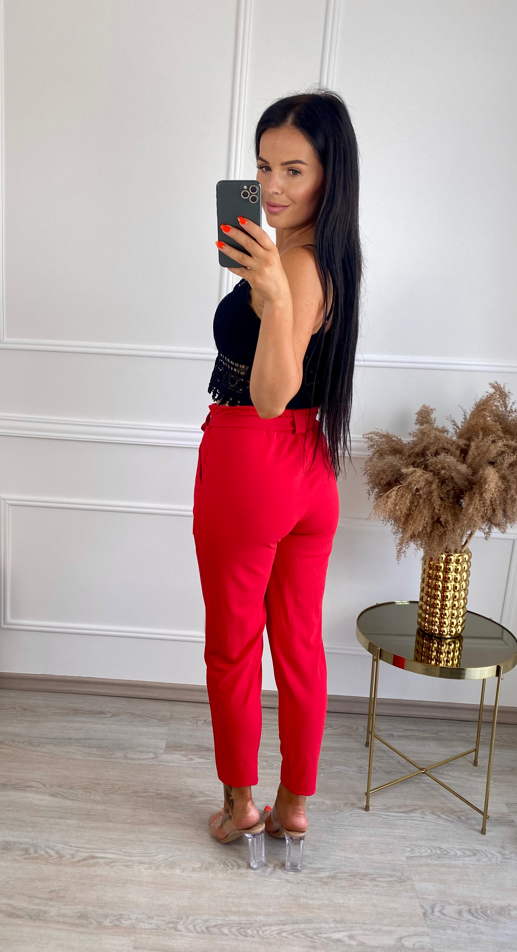 Kalhoty Wind/červené