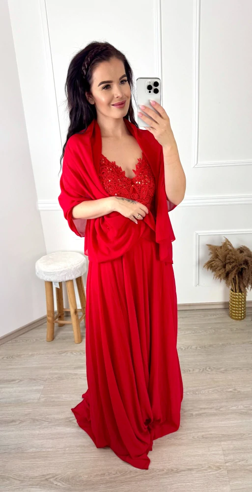 Šifónové šaty Klaire / červené S/M