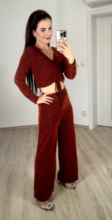 Třpytivý komplet /cihlový