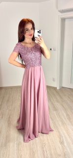 Šifonové šaty Great/ starorůžové 4XL