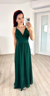 Dlouhé šaty Tiffany/ smaragdové 