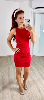 Elastické mini šaty Henrieta/ červené  