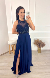 Šifonové šaty Keisy/ modré M/L