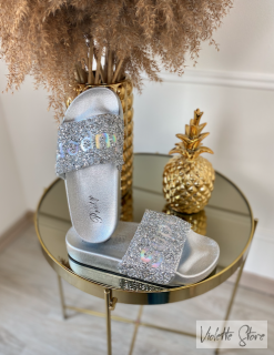 Pantofle SUPER / silver 